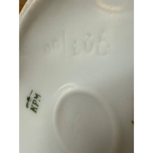 Antique KPM Berlin Porcelain Creamer – Gold Trim Monogram B Royal German China - Picture 8 of 16